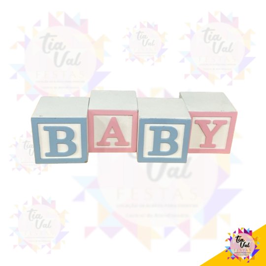 CUBO BABY - ROSA E AZUL - PEQUENO 10 X 10