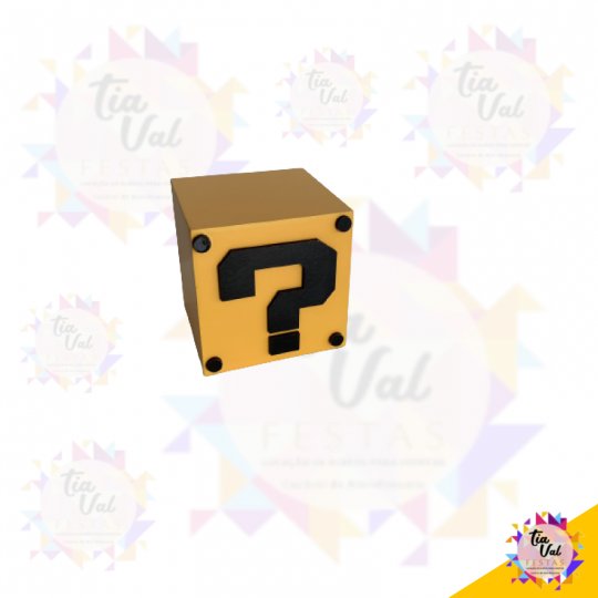 CUBO INTERROGAÇÃO - MARIO BROS - MDF