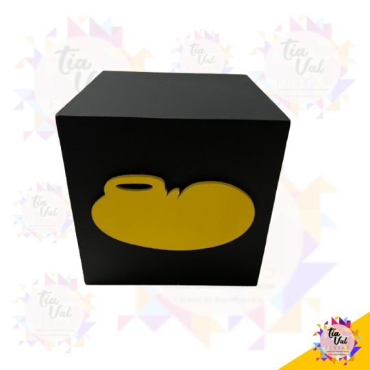 CUBO PRETO - SAPATO AMARELO -  MICKEY -  15 X 15