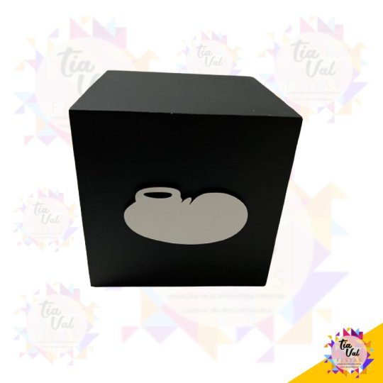 CUBO PRETO - SAPATO BRANCO - MICKEY -  15 X 15