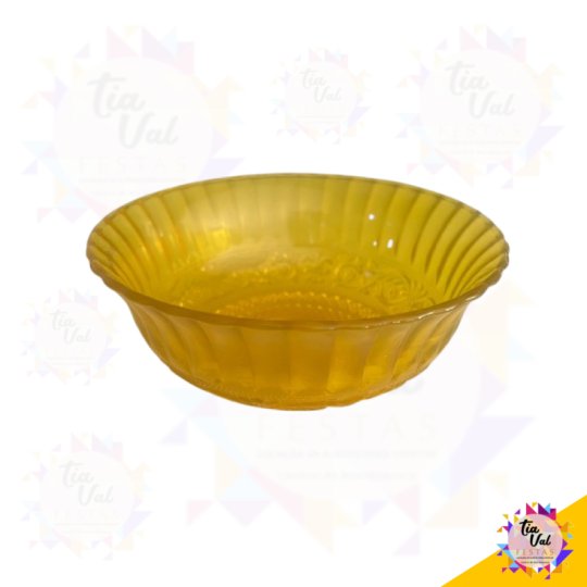 CUMBUCA AMARELO DE VIDRO