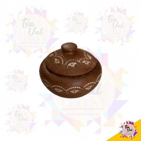 CUMBUCA DE BARRO RENDADA C/TAMPA P