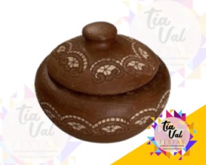 Foto de CUMBUCA DE BARRO RENDADA C/TAMPA P