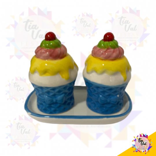 CUP CAKE AZUL DUPLO PEQUENO