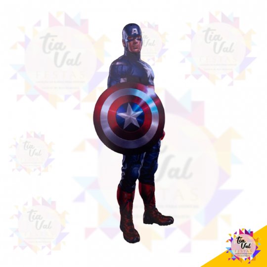 CAPITÃO AMERICA - SUPER HEROIS - MDF S/PÉ