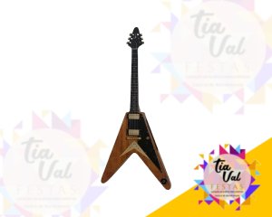 Foto de FIGURA GUITARRA MARROM COM PRETO - MDF - MUSICA -  S/ PE