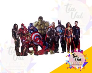 Foto de LIGA DA JUSTIÇA - SUPER HEROIS - MDF S/PÉ