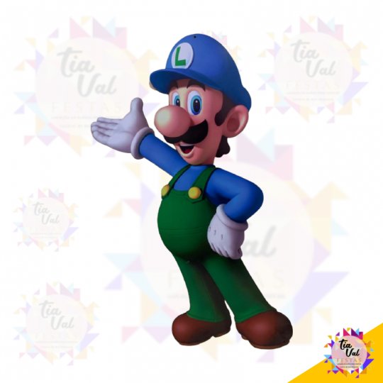 FIGURA LUIGI - MARIO BROS - MDF ADESIVADO G - 34 X 83