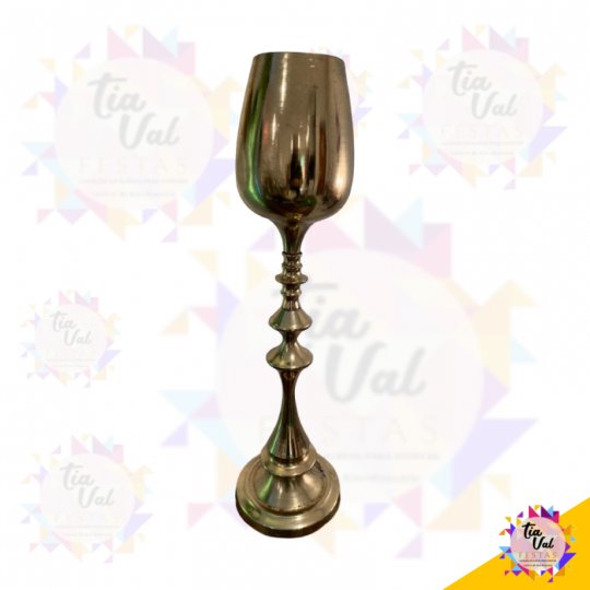 VASO DOURADO TAÇA ALTA G