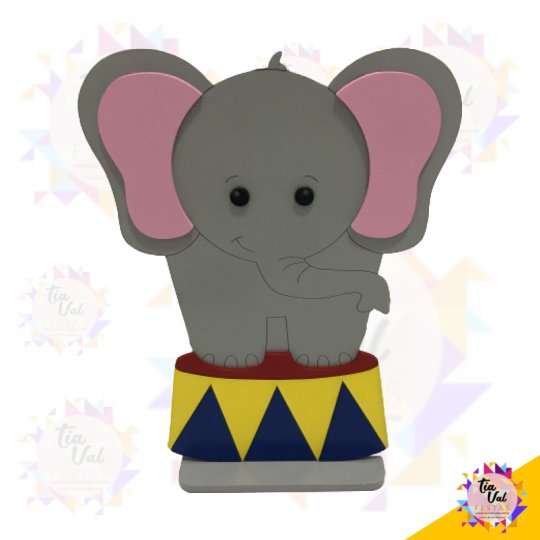 ELEFANTE DE CIRCO - MDF 18 X 25 CM