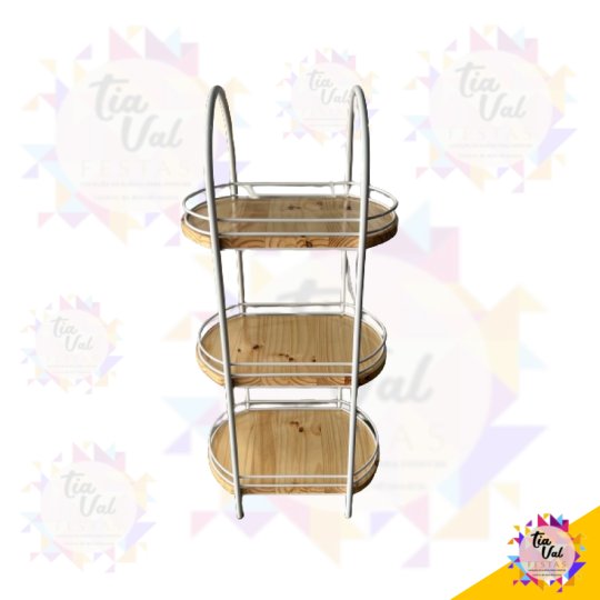 ESTANTE BRANCA FERRO MADEIRA ALTURA 1,08M