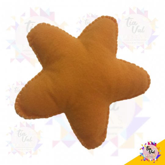 ESTRELA LARANJA EM FELTRO (PEQUENA)