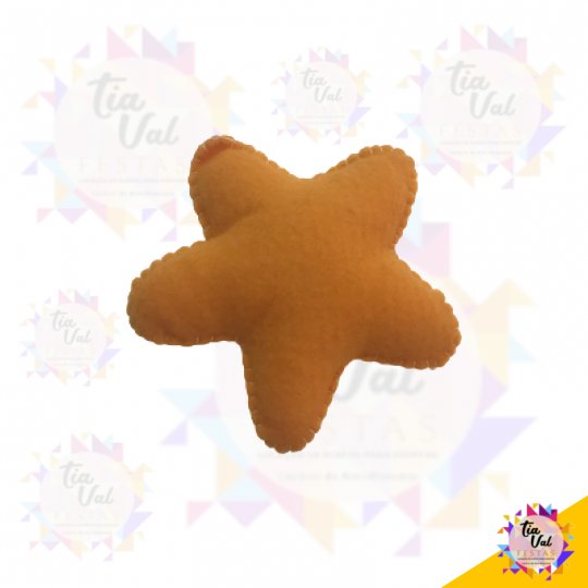 ESTRELA LARANJA EM FELTRO (PP)