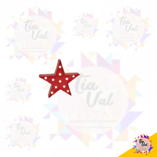 ESTRELA VERMELHA ILUMINADA