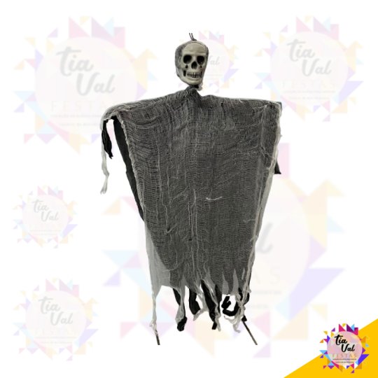 FANTASMA CAVEIRA HALLOWEEN 46 CM X 92 CM