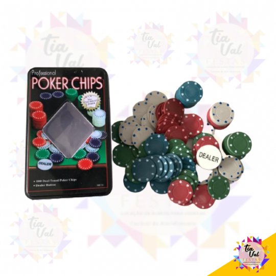 CAIXA POKER C/ CAIXA COM 50 FICHAS*