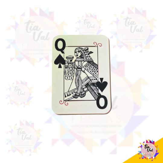 FIGURA CARTAS - DAMA -  28 CM X 39 CM - POKER
