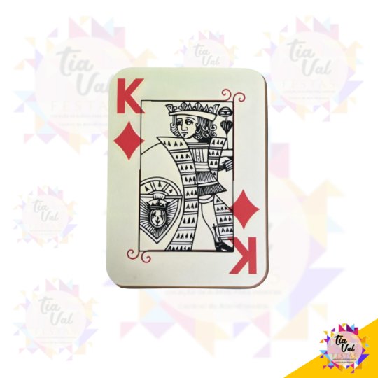 FIGURA CARTAS - REI-  28 CM X 39 CM - POKER