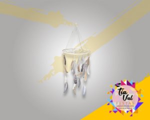 Foto de FILTRO DOS SONHOS PENAS CINZAS/BEGE/BRANCA