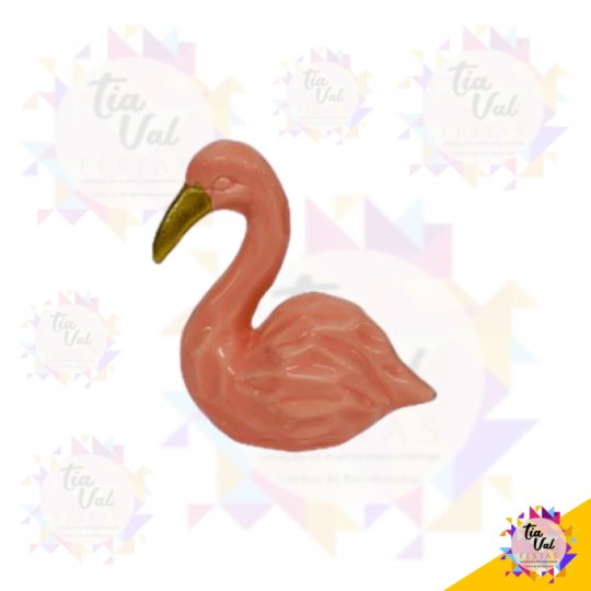 FLAMINGO ROSA C/ BICO DOURADO PEQUENO