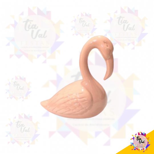 FLAMINGO ROSA DE PORCELANA MÉDIO