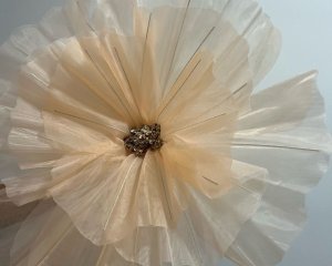 Foto de FLOR DE ORGANZA - ROSA - 60 CM DIAMETRO