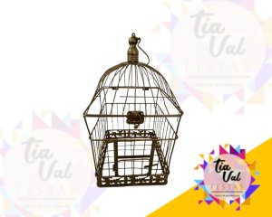 Foto de GAIOLA QUADRADA DOURADA