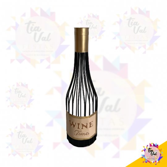 GARRAFA VINHO DECORATIVA - BRANCO