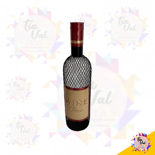 GARRAFA VINHO DECORATIVA - TINTO