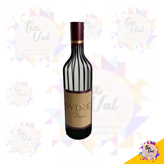 GARRAFA VINHO DECORATIVA - TINTO