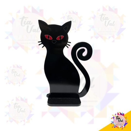 GATO PRETO - -  HALLOWEEN  15 CM X 26 CM