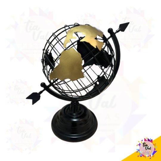 GLOBO TERRESTRE - FERRO - 30 X 25 CM
