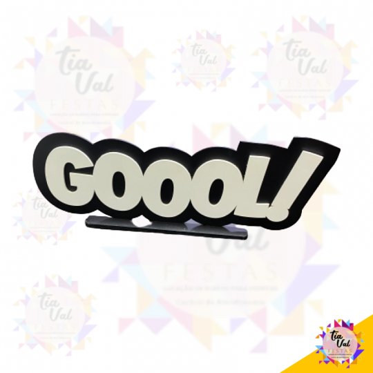 GOOOL BRANCO C/ PRETO  - FUTEBOL