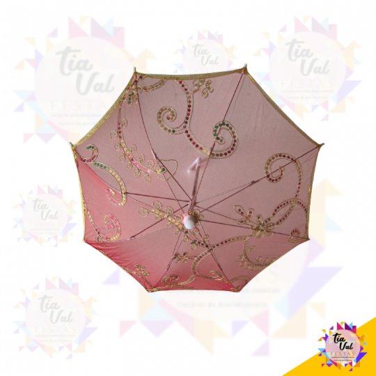 GUARDA CHUVA VERMELHO DECORATIVO - G