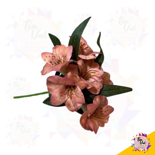 HASTE ASTROMELIA SALMON 46 X 7 - FOLHAGEM 