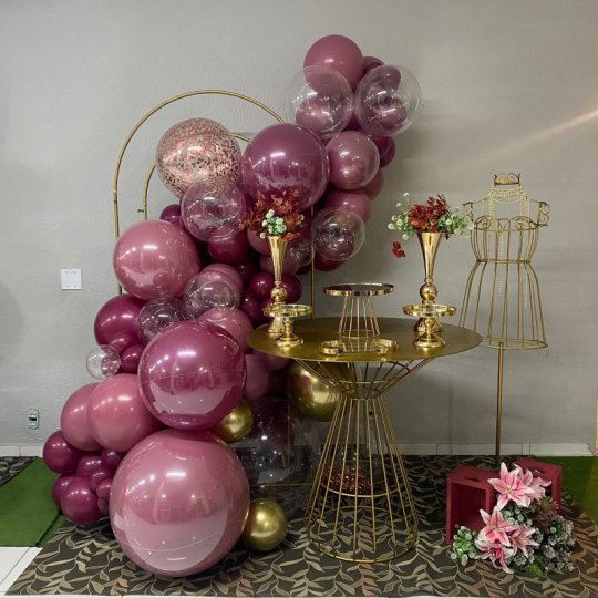 INSPIRAÇÃO ADULTO DOURADO - MARSALA (BALÕES NÃO INCLUSOS)