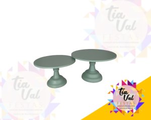 Foto de KIT 02 PORTA DOCES REDONDO TORNEADO VERDE CANDY 