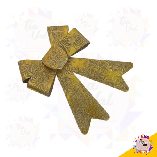 LAÇO DOURADO - NATAL - PEQUENO 14 X 17