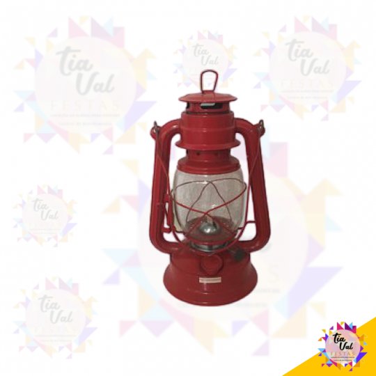 LAMPIÃO MEDIO VERMELHO (NÃO ACENDE) 30 CM