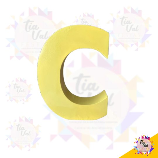 LETRA C 60 CM - ABC - AMARELA