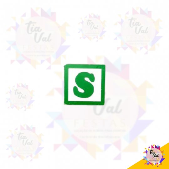 LETRA CUBO (S) 15 CM X 15 CM