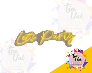 Foto de LETREIRO LETS PARTY - LED - 30 x 85 cm