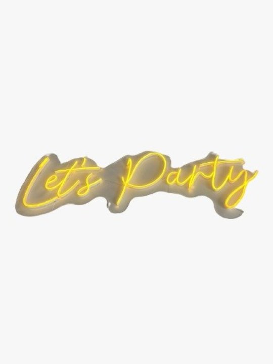 LETREIRO LETS PARTY - LED - 30 X 85 CM