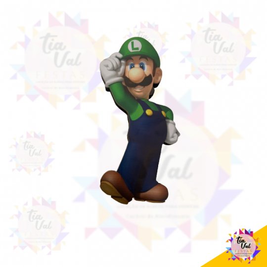 LUIGI - MARIO BROSS - MDF ADESIVADO PP -  11 X 20