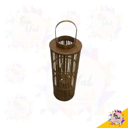 LUMINARIA BAMBU - MEDIA - P/ VELA LED