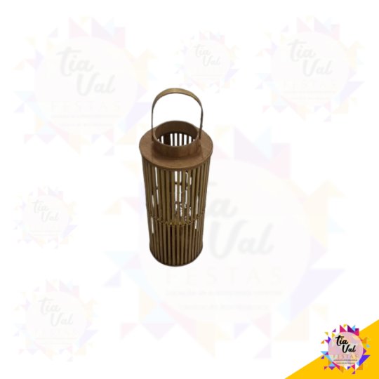 LUMINARIA BAMBU - PEQUENA -  P/ VELA LED