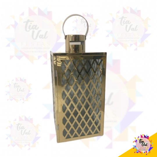 LUMINARIA DOURADA VAZADA GRANDE