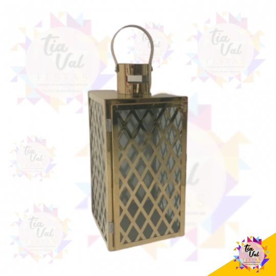 LUMINARIA DOURADA VAZADA MEDIA