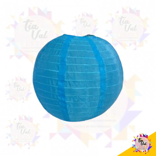LUMINÁRIA JAPONESA AZUL CLARA GRANDE