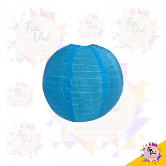 LUMINÁRIA JAPONESA AZUL CLARA MÉDIA